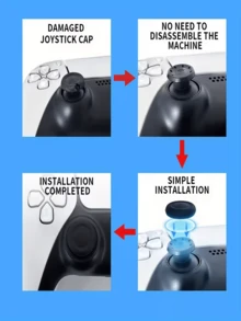 Silicone Joystick Caps, Thumb Grips Compatible With PS4/ Controller. Made Of High-Quality Silicone Material With Enhanced Adhesiveness, Comfortable Feel, Secure Fit, Soft Touch, And Durable Construction. Suitable For Both Casual And Competitive Gamers To Enhance Gaming Experience. - White - View 10