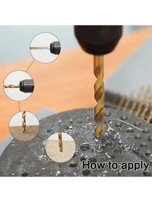 19pcs Cobalt Steel HSS-Co Twist Drill Bit Set With Metal Box, Suitable For Stainless Steel, Wood, Aluminum, Plastic, Quick Change Design, For Metal, Wood, Plastic, Suitable For Home Decoration, Simple Tool, Convenient And Practical - Multicolor - View 5