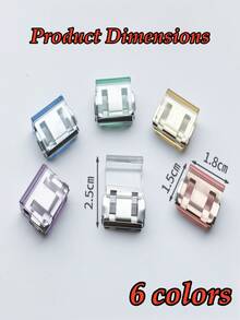 5pcs Invisible Pant Leg Shortener Clips, Non-Slip Pant Hem Clips, Frayless Hidden Pant Leg Fasteners, Non-Slip Pant Leg Fixers, No-Sew Hidden Pant Leg Closure Clips, Non-Slip Pant Leg Hanging Edge Clips. Pant Leg Fixation Device, Pant Leg Clips, Suitable For Custom Clothing, Can Be Used For Pant Hems, Clothing Corners, Pant Leg Shortening, Anti-Slip, Waterproof, Random Color - Multicolor - View 7