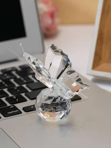 1pc Artificial Crystal Butterfly Home Decor, Valentine's Day Gift - Multicolor - View 5