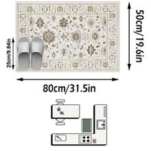1 tấm thảm trang trí phong cách Bohemian cổ điển - họa tiết hoa và sọc, mềm mại, có thể giặt được, thích hợp cho phòng tắm, nhà bếp, lối vào, hành lang, phòng ngủ, phòng khách, trang trí nhà cửa. - Nhiều màu - Xem 14