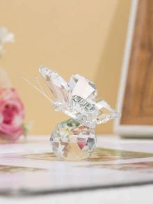 1pc Artificial Crystal Butterfly Home Decor, Valentine's Day Gift - Multicolor - View 12