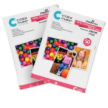 Papel Fotográfico 210GR 5760 DPI A4 210X297mm 50 Hojas Color Make  Hig Glossy Alto Brillo - Blanco - Ver 1