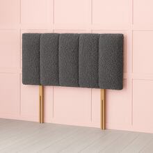 4Ft Small Double Teddy Boucle 20Inch Headboard - Pink - View 5