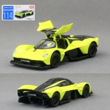 C C A 1:42  Mustang GT3 Legierung Auto - Blau/Matt Schwarz, 1:39 Aston Valkyrie Legierung Auto - Silber Grün/Gelb, Glatte Hinterradantrieb, Öffnende Türen, detaillierte Replik, tolles Geschenk, Sammlerstück und dekoratives Stücke für Schreibtisch oder Regal, geeignet für Weihnachten, Halloween, Geburtstag