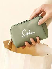 Customized Cosmetic Bag, Toiletry Bag, Multi-Functional Storage Pouch, Suitable For Storing Toiletries And Cosmetics. Multi-Purpose, Multi-Functional, Minimalist Style, Suitable For Commuting, Business Casual, Daily Essentials. Can Be Customized With Personalization, Suitable For Travel, Outing, Business Trip, Bathroom Use. An Ideal Gift For Ladies, Family, Friends, Girlfriends, Suitable For Valentine's Day, Birthday, Anniversary - Multicolor - View 5