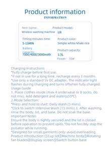 OBOVAY 便携式电动洗鞋机，360°全方位清洁，10分钟快速清洗，配备材质清洁刷