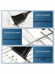 Zazumi 1 Piece Heavy Duty Stainless Steel Grill Brush With Scraper | Extra Strong Brass Bristles For Cleaning Grill Grates, Oven Racks And Cookware, Heat-Resistant Handle For Rust-Free Cleaning Of Grills, Smokers And Kitchens - Essential Outdoor Cooking Accessory - Multicolor - View 4