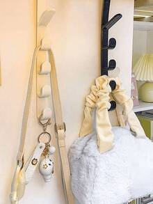 1 pieza Percha multifunción, Gancho para puerta ahorra espacio, Gancho de almacenamiento versátil, Material de plástico ABS, Fácil instalación. Cada percha tiene 5 ganchos para colgar abrigos, toallas, sombreros, bolsas, etc. Adecuado para baño, dormitorio, armario, se puede usar como gancho de armario, gancho de almacenamiento, gancho práctico, accesorio de decoración de habitación, accesorio de decoración de dormitorio, decoración navideña. - Multicolor - Ver 3
