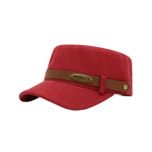 1pc Kids' Casual Solid Color Leather Strap Decor Spring/Summer Fashion Versatile Flat Top Baseball Cap, Suitable For All Seasons - Flat Top - View 9