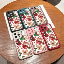 Disney.What Christmas Patterned Phone Case Featuring Mugs Cookies And Mickey Mouse. Compatible With IPhone 17, 16, 15, 14, 13, 12, And 11 Pro Models. Made Of TPU, With Shockproof Protection. A Delightful Gift For Family Friends Birthdays Holidays And Special Occasions. - Brown - View 3