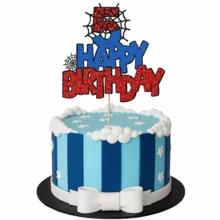1pc 3/4/5/6 Years Old Birthday Cake Topper - Glitter Spider Web, Celebrate 3/4/5/6 Years Old Birthday, Birthday Cake Toppers, Spider Party Decor, Suitable For 3/4/5/6 Years Old Birthday Party Cake Decorations - Multicolor - View 12