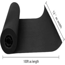 Kraft Paper Roll 12" X 98ft, Black Craft Paper 80GMS For Gift Package_Bouquet Flower Wrapping_Kids Arts Drawing_Bulletin Board_DIY_Box Moving Filler_Shipping Supplies_Table Cover, Unwaxed &Amp; Uncoated - ColorB - View 7