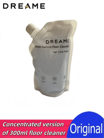  300ml Concentrated Lime Scent Floor Cleaning Liquid, Compatible With Dreame Aqua10 Track / Aqua 10 Pro Track / Aqua 10 Ultra Track Complete / RLR61CE / RLR81/Aqua10 Roller/Aqua 10 Ultra Roller Complete/RLH31CE/RLH71DE /X50 Pro/S60 Pro/S60 X50 Ultra//Mova V50 Ultra/L50 Pro Ultra X40 Plus S40 Enhanced L40s(Pro) Ultra X40 And Roborock Robot Vacuum Cleaners