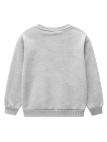 This Soft And Warm Hoodie For Girls Features A Disney Mickey Mouse Ear Print And Is Perfect For Everyday Casual Wear, Family Outings, And Various Occasions. - 灰色 - 查看 2