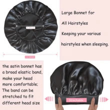 1pc Women's Fashion Satin Sleep Cap With Loose Tie - Soft And Smooth, Suitable For Curly And Straight Hair, Breathable And Comfortable, Suitable For Daily Wear, Sports And Special Occasions, Comfortable Sleepwear, Smooth Fabric Texture. Hair Sleep Cap - Multicolor - View 3