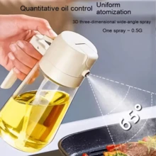 1pc Olive Oil Spray Bottle, Essential For Kitchen - 2-In-1 Olive Oil Sprayer, Suitable For Cookware, Air Fryer, Salad And Grilling - Black Olive Oil Mister Bottle, Ideal For Outdoor BBQ, Grill, Low-Fat Meals, Kitchen Use, Air Fryer And Camping. Lightweight And Portable, Suitable For Women, The Perfect Sprayer/Mister For Home Kitchen And Grilling.