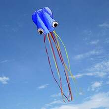 1 Set Large Octopus Kite, Long Tail, Elegant & Easy To Fly Beach Kite, Fun Toy For Adults (Red + Blue), Some Colors Random - Multicolor - View 9