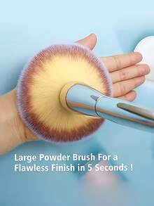 Large Size Powder Brush, Suitable For Beginners, Great For Setting Makeup And Carrying Loose Powder, An Excellent Beauty Tool. - Multicolor - View 2