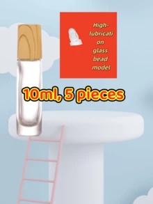 Chai lăn 5ml & 10ml bằng thủy tinh mờ, nắp vân gỗ, dùng đựng mỹ phẩm, tinh dầu, nước hoa, đồ du lịch, bán chạy giá rẻ. - Màu Khaki - Xem 15