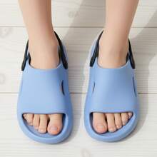 Boys' 2-In-1 Cloud Flip-Flops With Strap – Lightweight, Non-Slip And Comfortable - Cappuccino - Xem 2