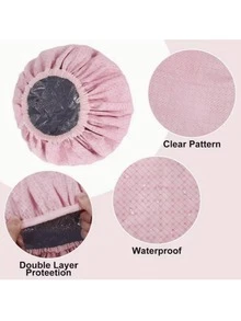 升级版蒸汽美发帽 - 无需电池，低刺激护发帽，深层滋润并吸收营养，适合所有发质（直发/波浪/卷发），家用和沙龙两用，男女通用，时尚设计，佩戴舒适，透气面料 - 紅色 - 查看 3