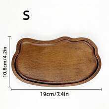 时尚风格装饰木托盘，多功能装饰木托盘，化妆品口红香水收纳托盘，创意木托盘，储物木托盘，储物托盘，浴室配件，适用于客厅、家庭、餐桌、酒店装饰木托盘，天然木托盘，礼品木托盘。 - 棕色 - 查看 13