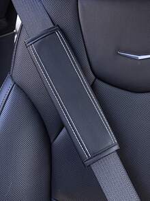 Fiber Leather Perforated Car Seat Belt Shoulder Pad Cover