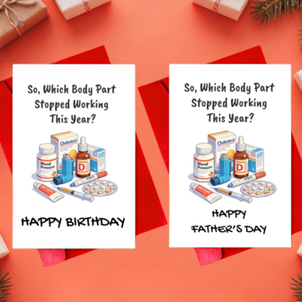 1 pieza Tarjeta de cumpleaños divertida, tarjeta del Día del Padre con patrón de píldoras creativo, el regalo perfecto para familiares, amigos y compañeros de trabajo, suministros para pequeños negocios, tarjetas de agradecimiento, regalo de cumpleaños, tarjetas, artículos inusuales, tarjetas de regalo