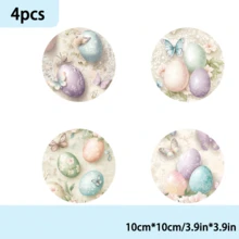 4/6 piezas (con/sin soporte) Juego de posavasos de madera con diseños de elementos de Pascua, mariposa y floral, adecuado para patio, cocina, sala de estar, decoración de mesa para reuniones en el hogar, mejor regalo de Pascua, Día de San Valentín de primavera para amigos y familiares