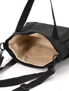 Multi Pocket Tote Bag For Women Canvas Bag With Handle Bag Large Capacity Purse Reusable Handbag, Canvas Tote Bag, Perfect For Daily Use And Travel, Tote Bags For Students, Multiple Compartments, Perfect For Beach IK41 - màu đen - Xem 6