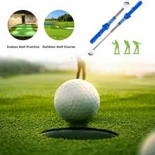 Golf Retractable Swing Club Soundable Swing Trainer Indoor Golf Training Aids - Black - View 3