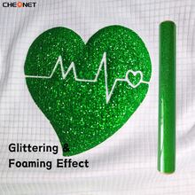 Pegatinas de vinilo con brillo 3D blanco CHEONET - Multicolor, adecuadas para camisetas DIY, bolsas, decoraciones navideñas, suministros para bodas DIY, vinilo de transferencia térmica para todas las máquinas de corte, fácil de cortar - Multicolor - Ver 4