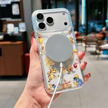 Disney.Winnie The Pooh Patterned Phone Case With Friends Decorating The Design. Compatible With IPhone 17, 16, 15, 14, 13, 12, And 11 Pro Models. Made Of TPU, With Shockproof Protection. A Delightful Gift For Family, Friends, Birthdays, Holidays, And Special Occasions. - Trong sáng - Xem 5