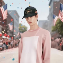 1776-2026 USA 250th Anniversary Hat - Eagle & 50 Star Flag Design Snap Closure | Unisex & Free Logo Patch Compatibility | All Season - Multicolor - View 8