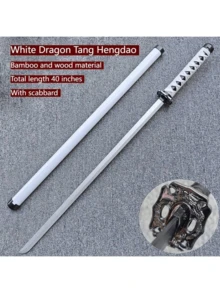 1件 2026新款黑龙白龙武士刀，木质道具，动漫工艺品，武器道具，节日装饰，完美的生日/节日/万圣节/圣诞节礼物，装饰品 - 彩色 - 查看 7