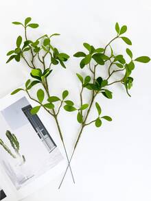 1/2/3 Piezas Ramas de arbustos de hojas de eucalipto artificiales de 50cm, adecuadas para decoración de pared, sala de estar, dormitorio, boda, fiesta, mesa, hogar, escritorio, cocina, boda, mesa de comedor, centro de mesa, oficina, jardín, exterior, casa, patio. Adecuado para primavera, verano, otoño, invierno. - Verde - Ver 4