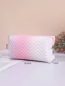 Customized Ombre PU Leather Travel Toiletry Bag. Suitable As A Bridesmaid Gift, This Makeup Bag Is Perfect For Travel, Everyday Use, Or As A Thoughtful Bridesmaid Gift. Wherever You Go, You Can Easily Organize And Access Your Cosmetics. - Item 9 - View 7