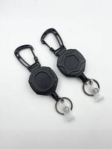 Conjunto de 1 Porta-Crachá Retrátil, Mosquetão Reforçado com Capa para Cartão de Identificação, Ideal para Uso Tático, Atividades ao Ar Livre, Camping e Uso Diário, Equipamento de Camping, Acessório de Moda, Clipe Retrátil Multifuncional, Cabo de Aço com Retração Automática e Fácil de Usar, Compatível com Crachás de Trabalho, Cartões de Funcionário e Cartões Universitários, Porta-Crachá Retrátil com Compartimento para Cartão de Identificação, Ideal para Ambientes de Escritório e Externos - Multicolorido - Ver 13