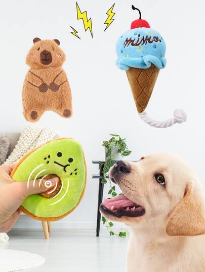 1pc/2pcs Pet Squeaky Toys, Colorful Squeaky Toys, Simple & Cute Design, Suitable For Cats & Dogs Chewing Toys, Happy Puppy Toys, Cat/Dog Toys, Pet Supplies