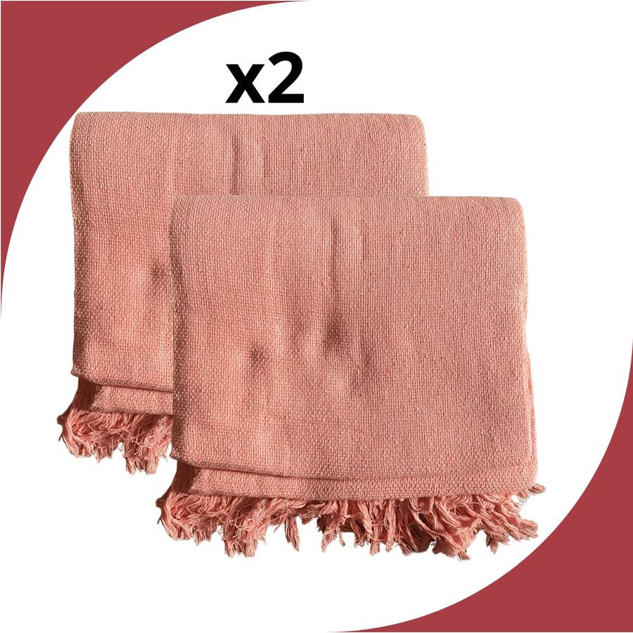 Set Of 2 Luxury Giant Sofa Throws 120x210 Decorative Protective Sofa Covers - 鮭魚 - 查看 1