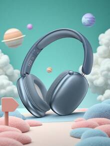 Wireless Kids Headphones With Deep Base - Upgraded Stereo Sound, Lightweight Flat-Folding Design, Built-In Mic, Dual Mode For PC/Laptop/Phone & Low-Latency Gaming, Perfect Gift For Children & Gamers - 寶藍色 - 查看 2