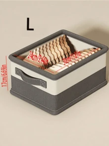 1 pieza Caja de almacenamiento de edredón beige-gris, material duradero, caja de almacenamiento de ropa, almacenamiento compartimentado para artículos sin usar, organización del armario, cesta de almacenamiento plegable, adecuada para el almacenamiento de juguetes en la esquina y el almacenamiento de ropa sucia. - Multicolor - Ver 14