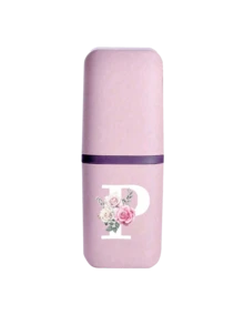 Rose White Letter A-Z Pink Portable Toothbrush Case, Travel Toothbrush Holder, Portable Toothbrush Cup Cover, Suitable For Travel, Camping, Business Trip And Back To School, Multi-Function Toothbrush Cup, Travel Wash Cup, Toothbrush And Toiletry Storage Set - Multicolor - View 19