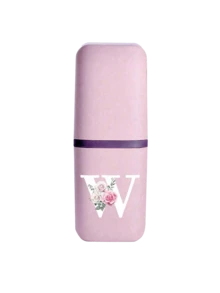 Rose White Letter A-Z Pink Portable Toothbrush Case, Travel Toothbrush Holder, Portable Toothbrush Cup Cover, Suitable For Travel, Camping, Business Trip And Back To School, Multi-Function Toothbrush Cup, Travel Wash Cup, Toothbrush And Toiletry Storage Set - Multicolor - View 31