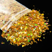 10克全息不规则亮片填充物，彩色玻璃纸屑，树脂模具制作材料，DIY工艺品珠宝钥匙扣艺术用品 - 彩色 - 查看 11