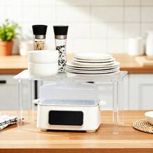 1PC Acrylic Plant Planter Stand, Bowl And Dish Organizer, Figurine And Toy Desktop Shelf, Suitable For Kitchen, Living Room, Bedroom. - Multicolor - View 5