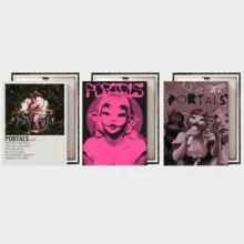 一套墙面艺术海报，音乐歌手海报艺术套装 - 现代、大胆的抽象艺术，防水无框帆布印刷，适用于卧室、客厅、家庭办公室装饰 - 礼品之选，可选画框 - 彩色 - 查看 51