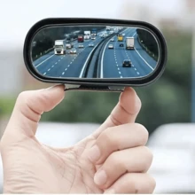 1pc 360° Rotating Blind Spot Mirror, Universal 360° Rotating Car Blind Spot Mirror, Reduces Blind Spots, Easy To Install, Enhances Visibility And Safety, 360° Wide Angle Blind Spot Mirror - High Definition Glass Clip-On Rearview And Side Mirror Extender, Eliminates Front And Rear Wheel Blind Spots, Universal Safety Upgrade, Car Blind Spot Eliminator Mirror - A - View 12