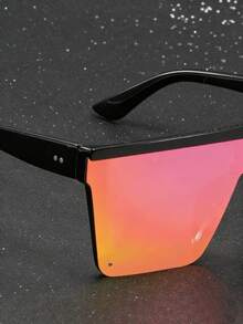 男士时尚飞行员眼镜，适合日常佩戴 - 紫色 - 查看 2